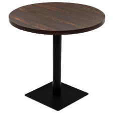 kerek, sötét hamuszínű MDF/acél bisztró asztal 80 x 75 cm bútor