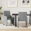  Kerekes Étkező Székek 2 pcs Világosszürke 58 x 65 x 94 cm