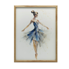 KERET FAL PLAKÁT BALET RUHA ElegANCE OF DANCE 40x50 CM ARANY KERET grafika, keretezett kép