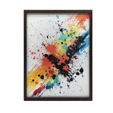 KERET FAL PLAKÁT SZÍN ROBBANÁS FEKETE KERET 50x70 CM grafika, keretezett kép