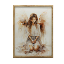 KERET FAL PLAKÁT TÉRDŐ ANGYAL SPIRITUAL HARMÓNIA 50x70 CM grafika, keretezett kép