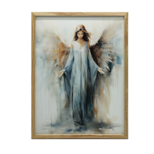 KERET FALI PLAKÁT ANGYAL SPIRITUAL CHARM BLUE 50x70 CM grafika, keretezett kép