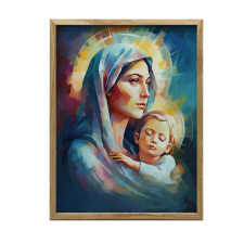 KERET FALI PLAKÁT ANYAI SZERELEM FEKETE KERET 50x70 CM grafika, keretezett kép