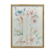 KERET FALI PLAKÁT ARANY HIBISZKUSZVIRÁGOK 70x100 CM grafika, keretezett kép