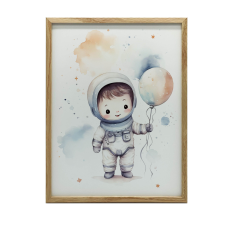  KERET FALI PLAKÁT AZ UNIVERZUM FELFEDEZŐ Léggömbbel 50x70 grafika, keretezett kép