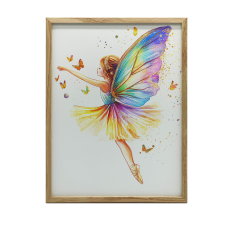KERET FALI PLAKÁT BALLERINA TÁNCZBAN EGY KIS TÁNCOSNAK 50x70 grafika, keretezett kép