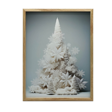 KERET FALI PLAKÁT BARNA KARÁCSONYI ELEGANCE 50X70CM grafika, keretezett kép