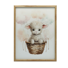 KERET FALI PLAKÁT BIRÁNY FELHŐS SÉTÁN 40x50cm grafika, keretezett kép