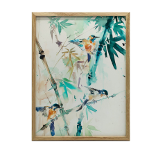 KERET FALI PLAKÁT BIRDS WHISPERS FEKETE ALUMÍNIUM 40x50 CM grafika, keretezett kép