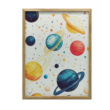 KERET FALI PLAKÁT COSMIC HARMONY 30x40 CM GOLDEN ALUMÍNIUM grafika, keretezett kép