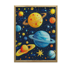 KERET FALI PLAKÁT COSMIC HARMONY FA 30x40 CM grafika, keretezett kép