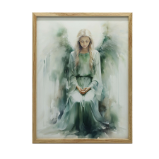 KERET FALI PLAKÁT EMERALD ANGYAL 30x40 CM MATT PAPÍR grafika, keretezett kép