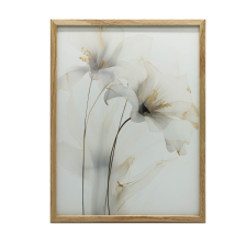 KERET FALI PLAKÁT FEHÉR LILES ARANYRAZÍTÁSSAL 70x100 CM grafika, keretezett kép