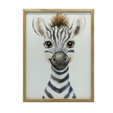 KERET FALI PLAKÁT FEHÉR ZEBRA HAPPENING 30x40 CM grafika, keretezett kép