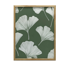 KERET FALI PLAKÁT GINKGO LEVEL BILOBA MINIMALIST 30x40 CM grafika, keretezett kép