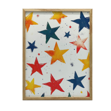 KERET FALI PLAKÁT GOLDEN MERRY STARS 70x100 CM MATT grafika, keretezett kép