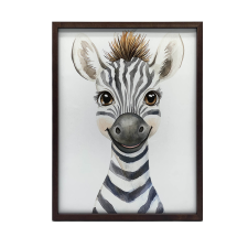 KERET FALI PLAKÁT HAPPENING ZEBRA ALUMÍNIUM FEKETE 60x90 grafika, keretezett kép