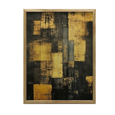 KERET FALI PLAKÁT IPARI TÁJ ARANY 70x100 CM grafika, keretezett kép