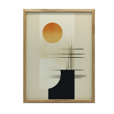 KERET FALI PLAKÁT JAPANDI MINIMALISM NATURE 70x100 CM grafika, keretezett kép