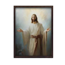  KERET FALI PLAKÁT JÉZUS A REMÉNY FÉNYE VALLÁSI 50x70 CM grafika, keretezett kép