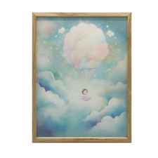 KERET FALI PLAKÁT Léggömb ÁLMOK VILÁGA 30x40 CM MATTE grafika, keretezett kép