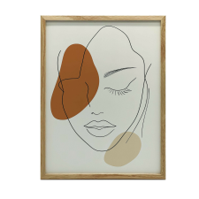 KERET FALI PLAKÁT NŐISÉG BÉKE ART DECO 50x70 SÖTÉT BARNA grafika, keretezett kép