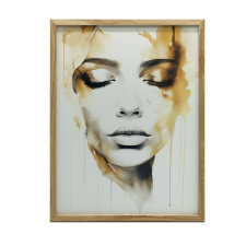 KERET FALI PLAKÁT REJTES SZÉPSÉG SÖTÉTBARNA 30x40 CM grafika, keretezett kép