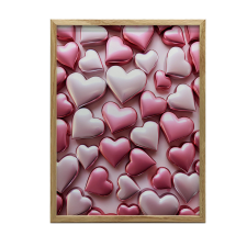 KERET FALI PLAKÁT ROMANTIKUS MAGIC OF PINK 30x40 CM grafika, keretezett kép