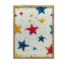 KERET FALI PLAKÁT STAR SZÍNEK 50x70 CM ARANY KERET grafika, keretezett kép