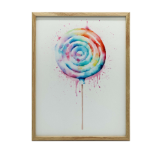 KERET FALI PLAKÁT SZIVÁRVÁNY GYERMEKNOKÓL 50x70 CM grafika, keretezett kép