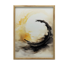  KERET FALI PLAKÁT VILÁGOS TÖLGY ZEN AZ EGYENSÚLY ESSENCIA 70x100 grafika, keretezett kép