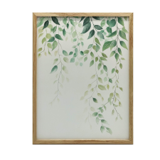 KERET FALI PLAKÁT ZÖLD LEVELEK MINIMALIZMUS 70x100 CM grafika, keretezett kép
