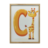  KERET FALI PLAKÁT ZSIRÁF C BETŰVEL SÖTÉTBARNA 50x70 CM
