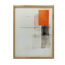 KERET FALI PLAKÁTJÁTÉK FORMÁK SZÜRKE NARANCS 30x40 CM grafika, keretezett kép