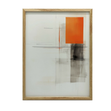  KERET FALI PLAKÁTJÁTÉK FORMÁK SZÜRKE NARANCS 70x100 CM grafika, keretezett kép
