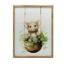 KERET NÉLKÜLI FALI PLAKÁTEGÉR hintán 50x70 CM grafika, keretezett kép