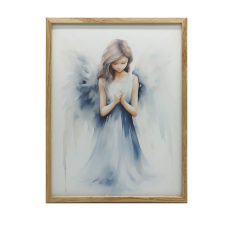 KERET NÉLKÜLI KÉK SZÁRNYAK VÁSZFESTÉS DALMÁJA 70x100 CM grafika, keretezett kép