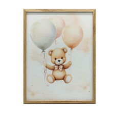  KERET NÉLKÜLI VÁSZONFESTMÉNYES MEDVE LUFI UTÁN 70x100 CM grafika, keretezett kép
