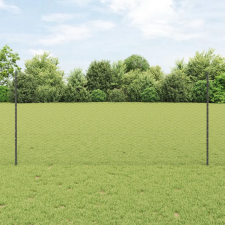 Kerítésoszlopok 22 db U-Channel Szürke 120 cm Acél építőanyag