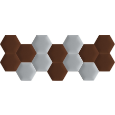 Kerma Design Kerma ezüst és bronz színű hatszög fényes falvédő-45 tapéta, díszléc és más dekoráció