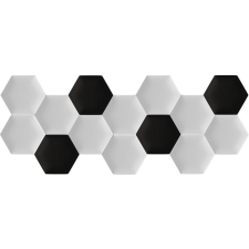 Kerma Design Kerma fekete és fehér színű hatszög modern falvédő-46 tapéta, díszléc és más dekoráció