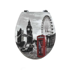 Kermix London 3D mintás MDF WC ülőke rozsdamentes fémzsanérral takarító és háztartási eszköz