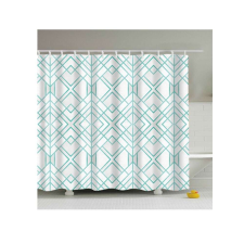 Kermix Textil zuhanyfüggöny 180x200 cm, négyszög mintázattal, mosható és vasalható lakástextília