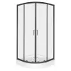 Kerra Aruba 80 fekete íves zuhanykabin Alan tálcával