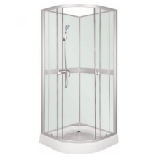 Kerra Classic 80x80 cm White hátfalas zuhanykabin zuhanytálcával kád, zuhanykabin
