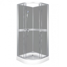 Kerra Classic 90x90 cm Grey hátfalas zuhanykabin zuhanytálcával kád, zuhanykabin