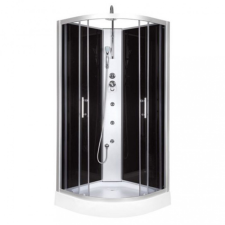 Kerra FARO 90x90 cm íves hidromasszázs zuhanykabin kád, zuhanykabin