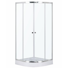 Kerra Leo 80 Chrome íves zuhanykabin zuhanytálcával kád, zuhanykabin