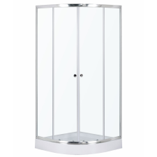 Kerra Leo 90 Chrome íves zuhanykabin zuhanytálcával kád, zuhanykabin