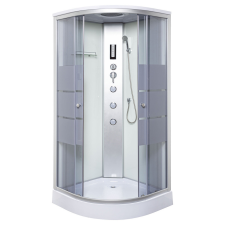 Kerra Lisa 90 White íves hidromasszázs zuhanykabin kád, zuhanykabin